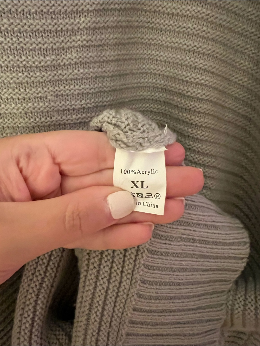 Cold-Shoulder Ribbed Knit Sweater - Gray - Picture 5 of 6